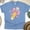 CarolinaBlue, variant on Cute Pencil with Pink Bow Teacher Shirt – Star Print Design, White, Size S