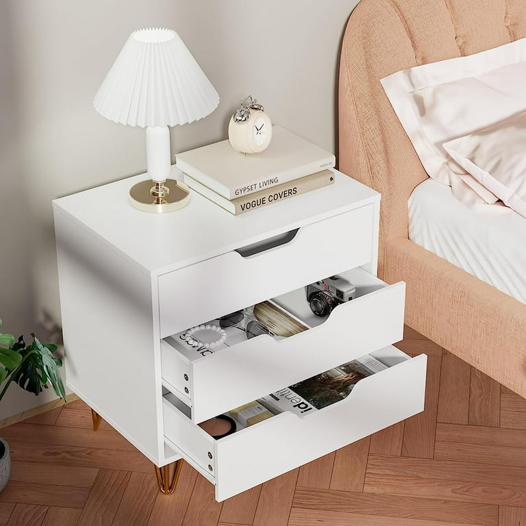 White modern dresser and nightstand deals