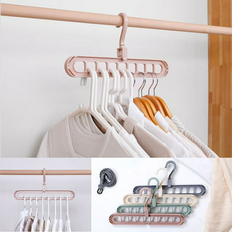 HOUSE DAY Closet Organizers and Storage Space Saving Hangers 12 Pack  Stainless Steel Magic Hangers Upgraded Sturdy Multiple Hangers in one Space  Saver