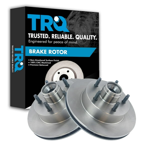 TRQ Front Brake Rotors Set Vented Fits Select 1986-1997 Ford Aerostar 1983-1994 Ranger 1994 Mazda B2300 B3000 B4000
