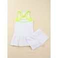 thumbnail image 6 of inhzoy Kids Girls Tennis Golf Sports Dress with Shorts Athletic Active Tracksuit,Sizes 6-14 White 6, 6 of 10