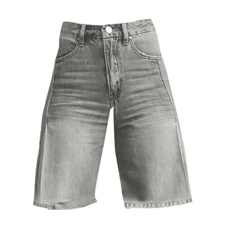 iHPH7 Long Denim Shorts for Women, Baggy Jean Shorts Women, Jean