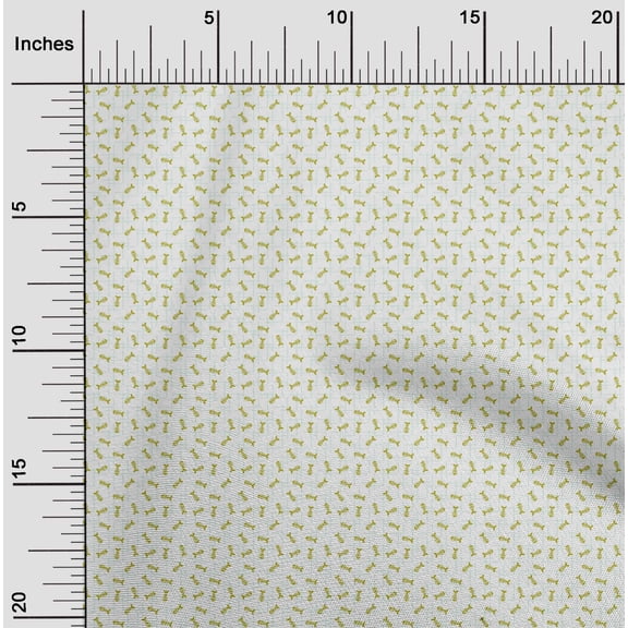 oneOone Organic Cotton Voile Fabric Fish Skeleton Ocean Print Fabric BTY 42 Inch Wide