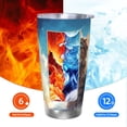 thumbnail image 6 of Fotbe Blue Sky Winged Cat Pattern 20 oz Tumbler Stainless Steel Vacuum Insulated Coffee Ice Cup Double Wall Travel Flask Leak-proof Coffee Cup-Straw Three-piece Set, 6 of 8