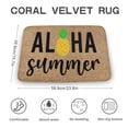thumbnail image 2 of Summer Pineapple Doormat Summer Welcome Home Mat Hawaiian Themed Doormat Cute Colorful Patio & Porch Decor Outdoor Decor,Funny Door Mat,Indoor Door Mat,Coral Velvet Rug 16”x24”, 2 of 7