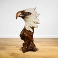 thumbnail image 2 of Imitation Wood Animal Head Statue Decoration Office Desktop Desktop Table Wine Sculpture eagle, 2 of 8