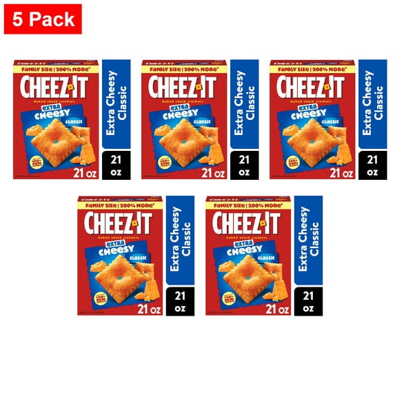 Cheez-It Extra Cheesy Cheese Crackers 21 oz - 5 Pack