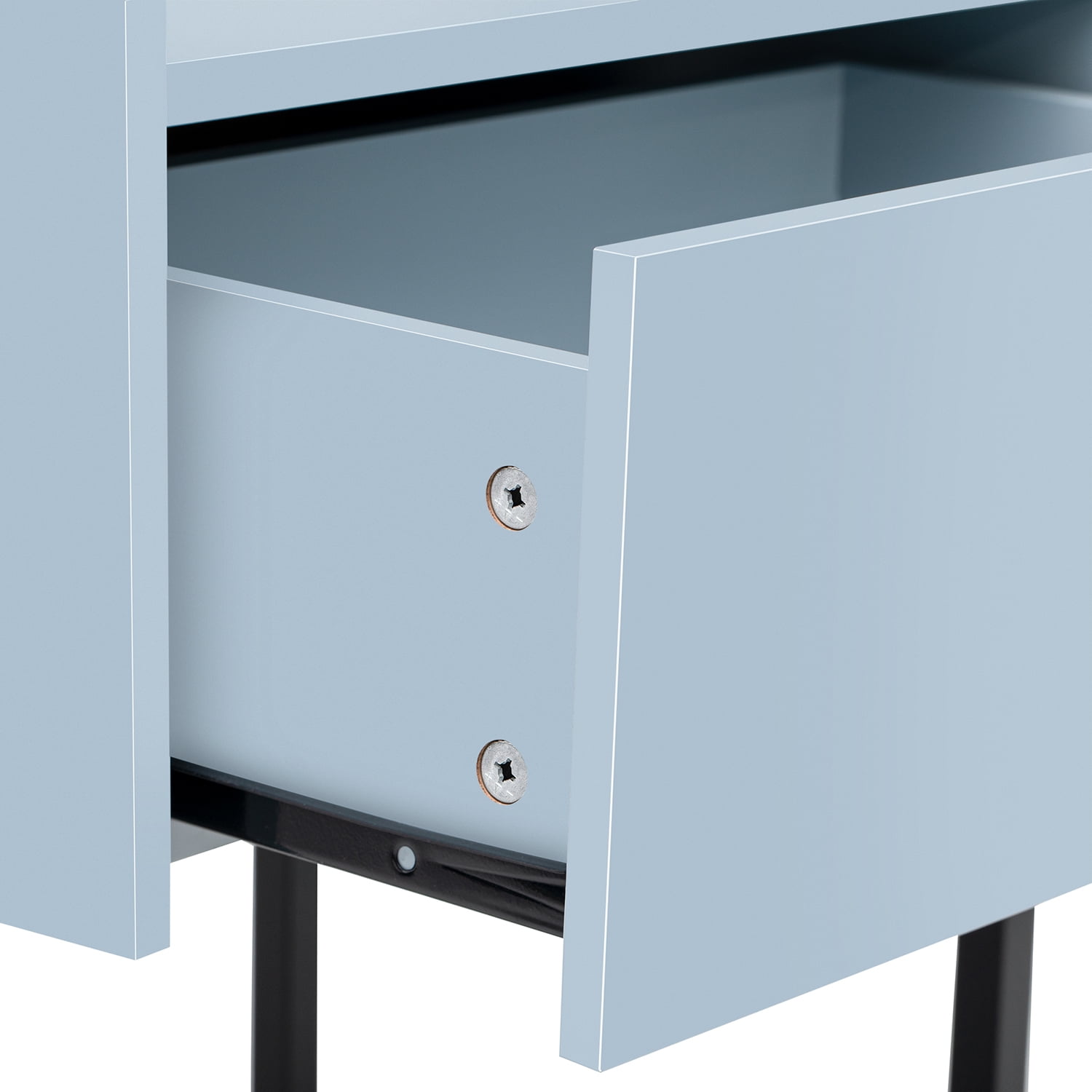 Kepooman Nightstand with Drawer for Living Room Bedroom, Storage Bedside Table with USB Charging Ports, Blue Kepooman Nightstand with Drawer for Living Room Bedroom, Storage Bedside Table with USB Charging Ports, Blue