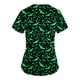 thumbnail image 3 of Camiseta de manga corta con cuello en V y temática de Halloween para mujer: estampado espeluznante de calabaza y telaraña, 3 of 3