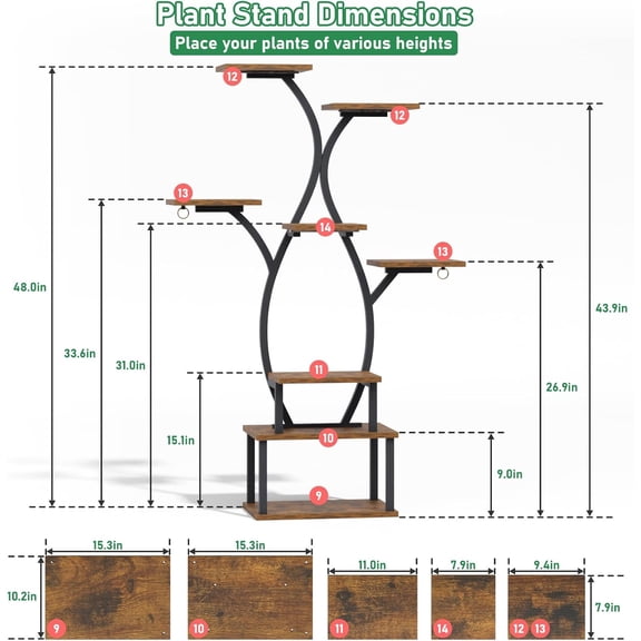 Tree-Shaped Plant Stand