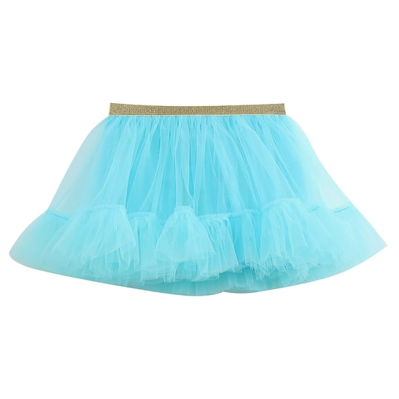 Zwiiyzr 2-8T Toddler Baby Girls Layered Tulle Tutu Princess Ballet Dress Cute Multicolour Net Yarn Skirt Multi-Color Skirt Bow Hairpin Suit Blue