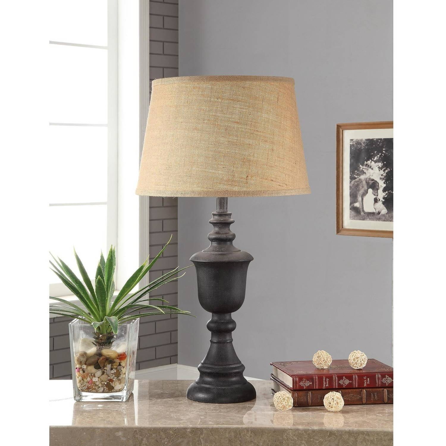 Better Homes and Gardens Rustic Wood Finish Table Lamp