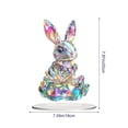 thumbnail image 3 of Orangide Easter Bunny Acrylic Ornament Colorful Crystal Rabbit Figurine For Home Desktop Shelf Table Decor Holiday Party Favors Spring Decoration, 3 of 6