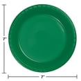 thumbnail image 2 of Party Central Disposable Solid Round Party Luncheon Plates - 7" - Emerald Green - Club Pack of 240, 2 of 2