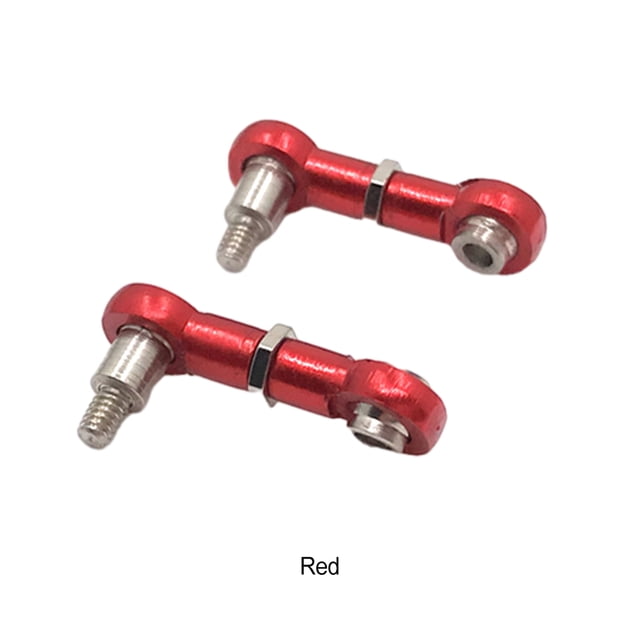 Vogacara Varilla de enlace de dirección de aleación de aluminio, 2 pack/lote, Compatible con 1/28 Wltoys K969 RC, piezas de coche, parte Kits de construcción modelo rojo