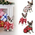 thumbnail image 6 of Christmas Dog Cat Apparel, Winter Holiday Santa C|Ause Apparel Shirt Jumpsuits with Sleeves Soft Warm Pet Clothes for|_Boys_Girls Small Pet Puppies Dog Christmas Gifts(#E03,L), 6 of 6