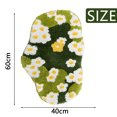 thumbnail image 2 of Alfombra de baño con diseño floral de musgo, bonita alfombra de baño con diseño de plantas, alfombra de baño con flores de primavera, alfombra decorativa de pelo largo con estética verde, alfombra de, 2 of 6