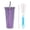 Purple, variant on Rhinestone Insulated Tumbler, 500ml Stainless Steel Double Wall Vacuum Mug with Bling Design and Reusable Straw, Sparkling Thermal Cup for Hot and Cold Drinks, Glitter Water Bottle for Women