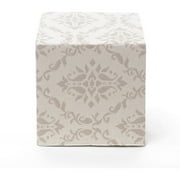 Softline Azure Damask Cube Pouf
