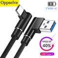 thumbnail image 2 of Cable tipo C de codo de 90 grados para Huawei P40 P30 Pro Cable de carga rápida para Xiaomi Samsung Galaxy S20 S10 Cable de teléfono móvil Tan Jianjun unisex, 2 of 2