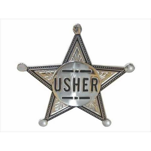 Swanson Christian Supply 80572 Badge Usher Pin Back 2 In. Silver Star Metal