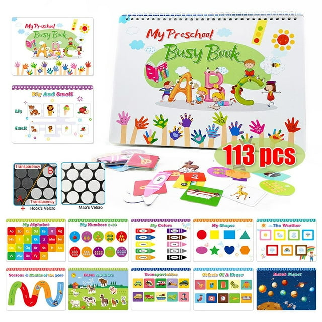Libro ocupado para niños, acertijo para , aprendizaje , habilidad fina, interacción, reutilizables, de