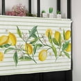 thumbnail image 6 of Yellow Lemon Valances for Windows Farmhouse Kitchen Curtains Valances Rod Pocket Valance Curtains for Kitchen Windows Country Botanical Fruit Sage Green Striped Window Valances for Bathroom 54"x18", 6 of 6