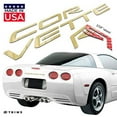 thumbnail image 2 of BDTrims Front and Rear Raised Letters Compatible with 1997-2004 Corvette C5 Models (Gold), 2 of 2