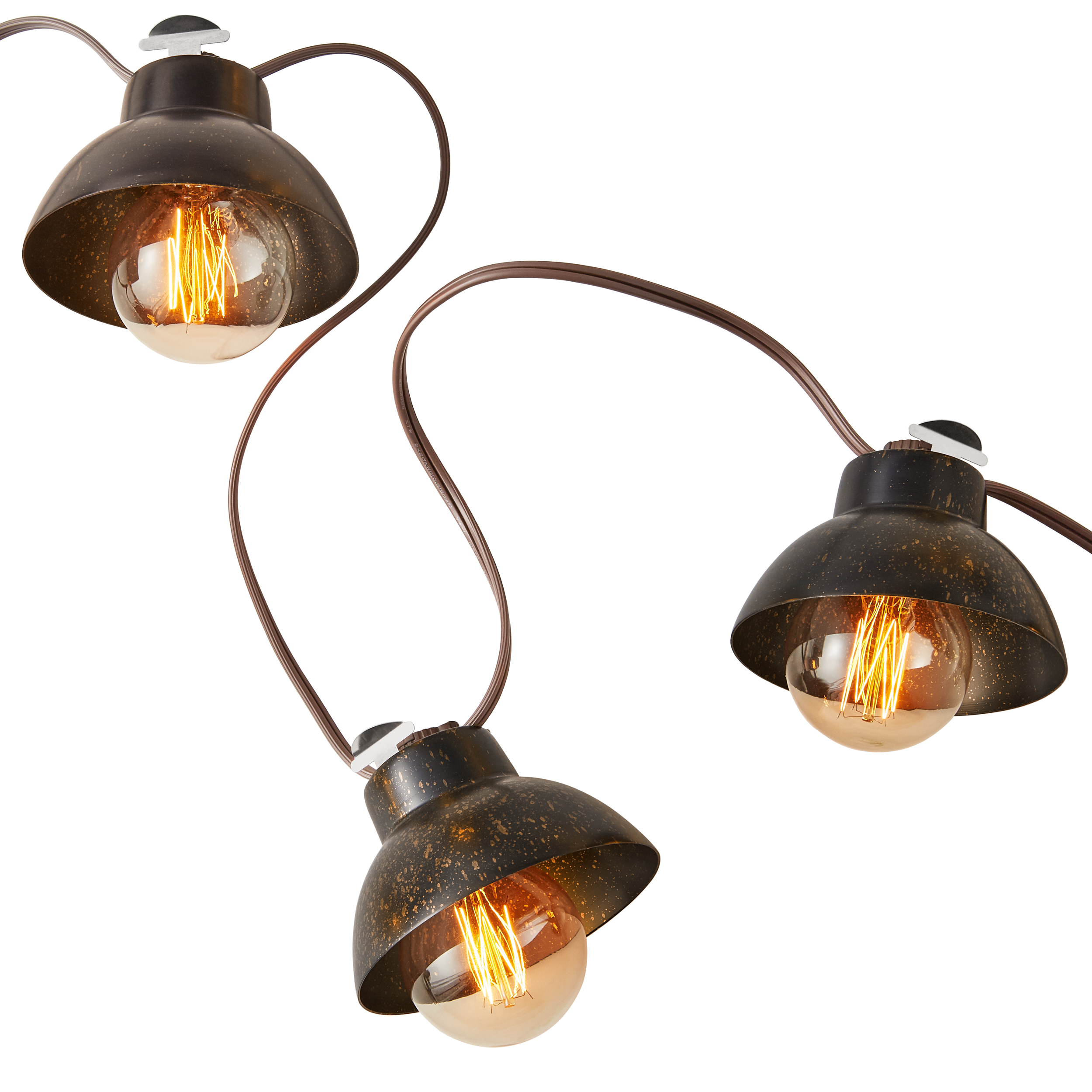 Better Homes & Gardens 10-Count Vintage Filament Globe Metal Lantern Outdoor String Lights, with Black Wire - image 2 of 8