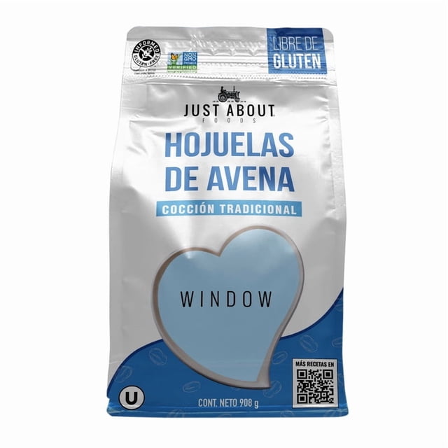 Hojuelas de avena Just About Foods sin gluten cocción tradicional 908 g