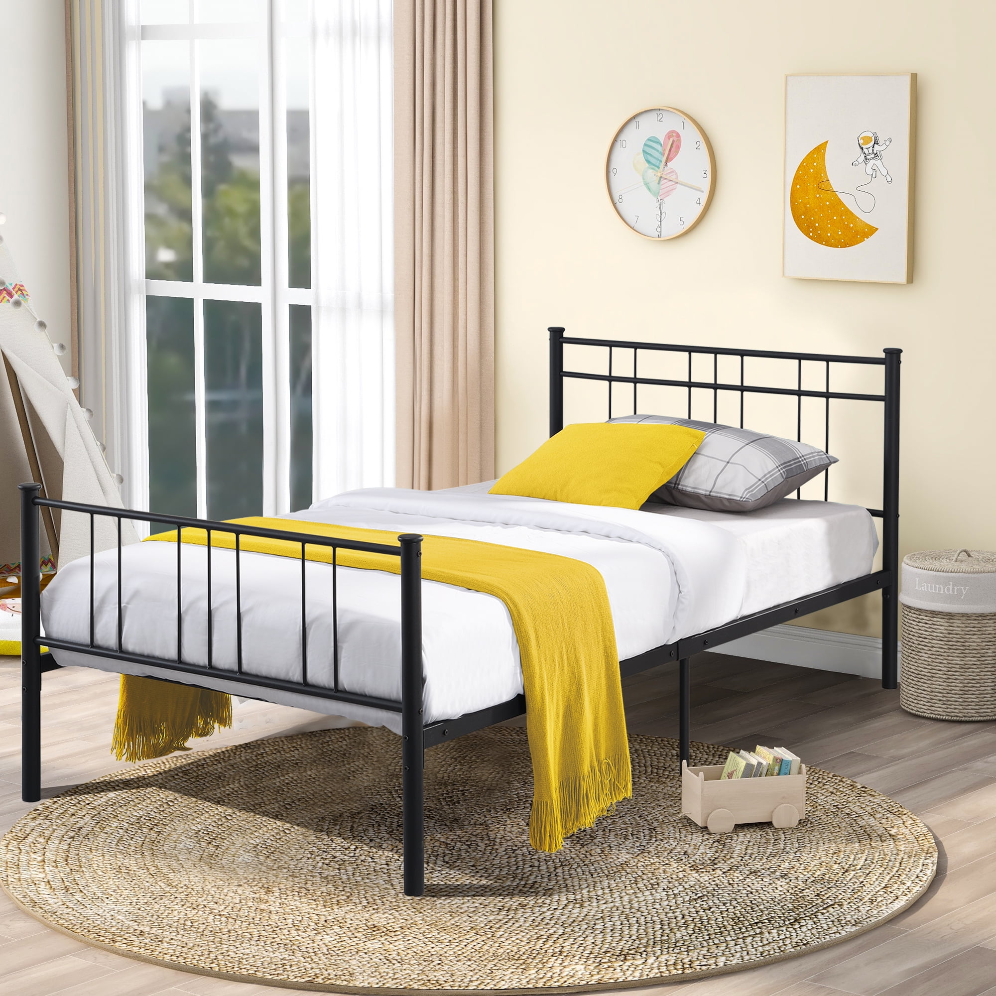 metal twin bed