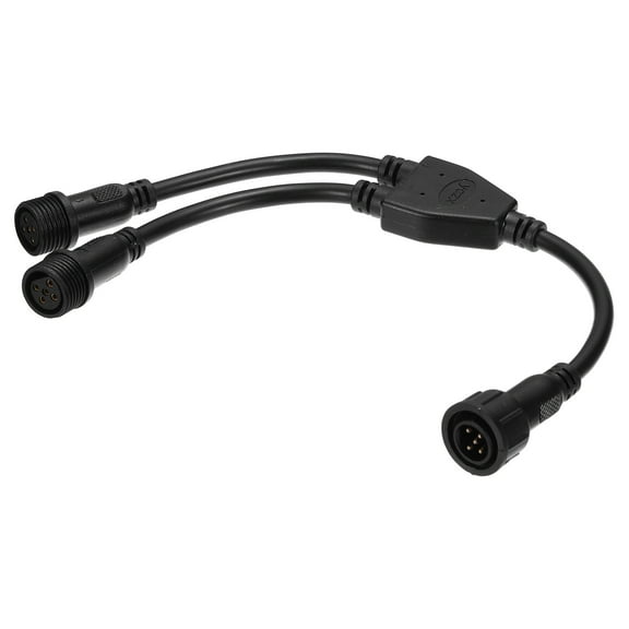 Uxcell 5-Core 5 Pin Y Splitter Connector, 30cm 22AWG IP65 Y Shape 1 Male to 2 Female Extension Cable for LED Lighting