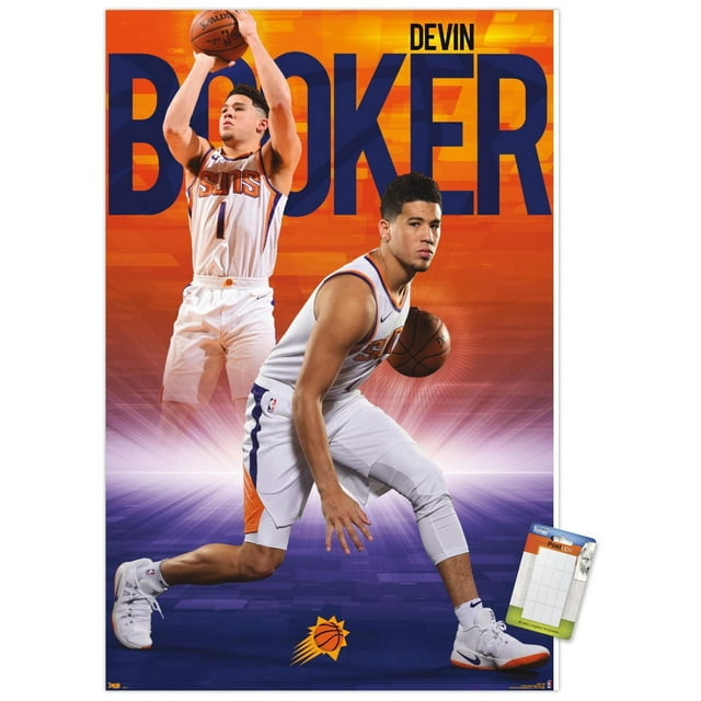 NBA Phoenix Suns - Devin Booker 18 Wall Poster, 22.375" x 34" Framed