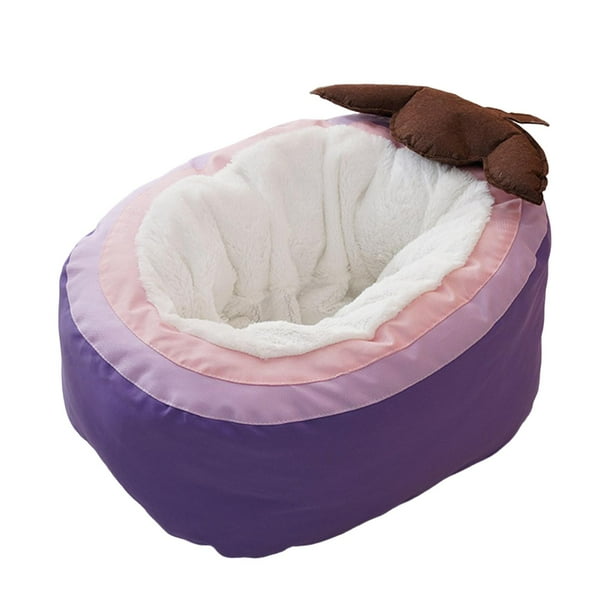 Plush Wm House Washable Nonslip Dog Hut Tent Cozy Nest Decorative Self Wming Cave Pet Bed Cat Blanket Cushion for Calming Sleeping Kitty 65x43x25cm Walmart