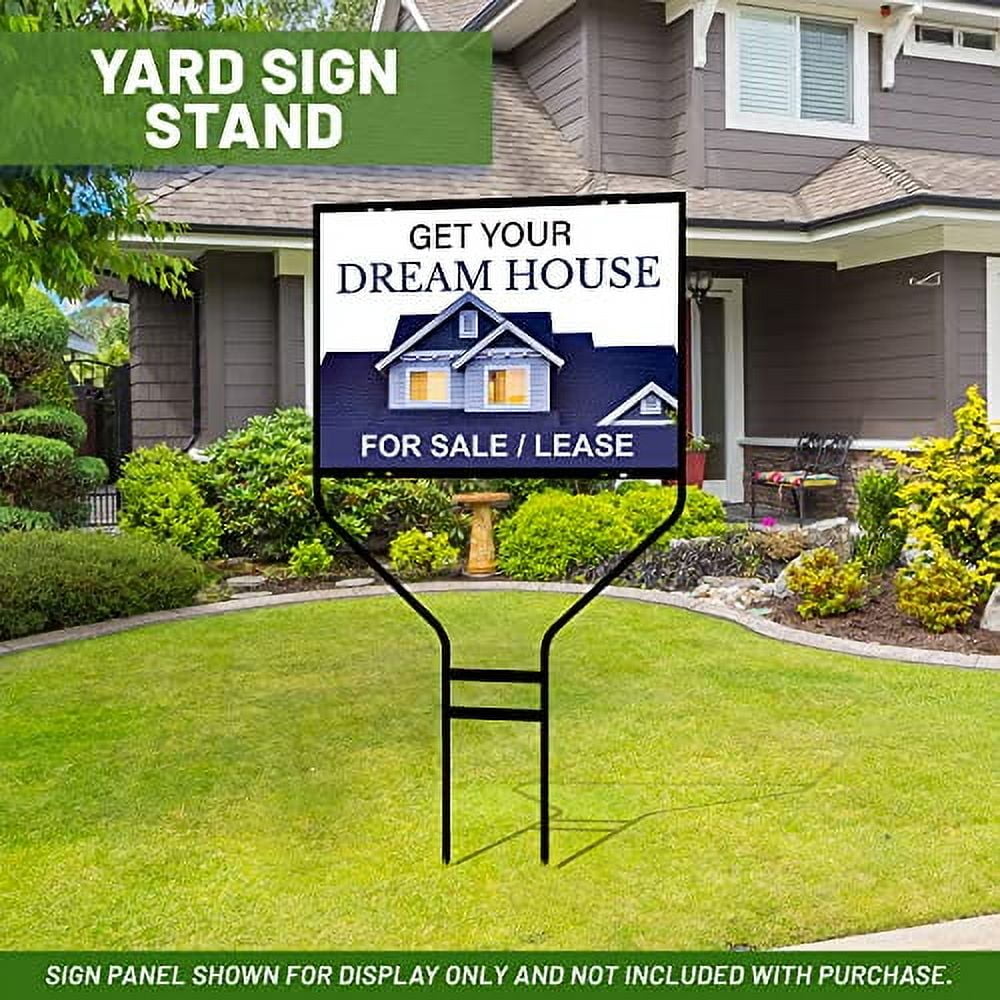 justsignframes Real Estate Yard Sign Round Rod Steel Banjo Frame (1 Pack) - 18" x 24"