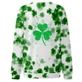 thumbnail image 4 of BLVB St. Patrick's Day Sweatshirts for Women Shamrock Shirt Clover Printed Pullover Casual Loose Long Sleeve Tops Gifts, 4 of 5