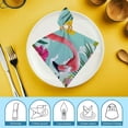 thumbnail image 6 of WYYP Flamingo Flowers Polyester Party Dinner Decoration Washable Napkins 4 PCS, 6 of 7