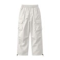 thumbnail image 3 of RMGVDSD Back to School Pants for Girls Cargo Pants Elastic Waist Straight Leg Casual Trousers Trendy School Bottoms Outdoor Daily Wear 13-14 Years, 3 of 5
