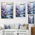 thumbnail image 4 of Designart "Icy Blue River Scene" Snow Floater Framed Wall Art Living Room, 4 of 5