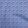 thumbnail image 1 of oneOone Velvet Medium Blue Fabric Geometric Dress Material Fabric Print Fabric By The Yard 58 Inch Wide, 1 of 4