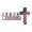 A, variant on Blessed Edition Cross Emblem Metal Badge, 3D Christ Christian Car Emblem Sticker with American Flag, Heavy Duty Faith Auto Decal for Truck SUV RV Motorcycle, Religious Decoration