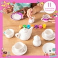 Just My Style Paint Your Own Rainbow Tea Set, Ceramic, 11 Pieces, Boys