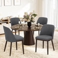 thumbnail image 1 of Sillas de comedor Colamy, modernas, tapizadas, 4 unidades, color gris claro, 1 of 5