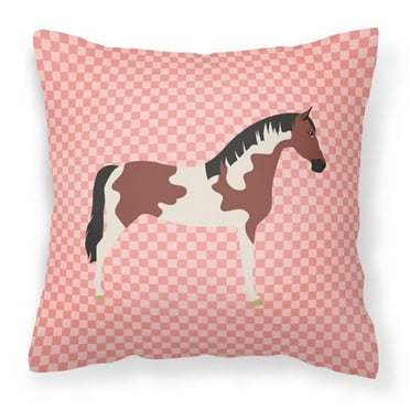 Animal Art Checkboard Design Fabric Decorative Pillow