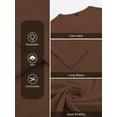 thumbnail image 6 of Aiyino Womens Basic Shirts Ribbed Long Sleeve Blouses Crewneck Casual Slim Fitted Knit Tops,Brown S, 6 of 10