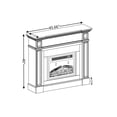 thumbnail image 5 of 45" Electric Fireplace Mantel Wooden Surround Firebox, TV Stand Freestanding Electric Fireplace Heater with 23" Fireplace Insert, Adjustable LED Flame and Remote Control, 1400 W, Cherry, 5 of 10