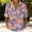 Purple, variant on Guluxicc Polo Shirts for Women 3/4 Sleeve Floral Trendy Tops Summer V Neck T Shirts Fashion Clothing