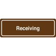 thumbnail image 1 of United Visual Products UVOS1024-BROWN Panneau Directionnel Mural Simple Face 3 x 9 Po. , Brun & Blanc, 1 of 1