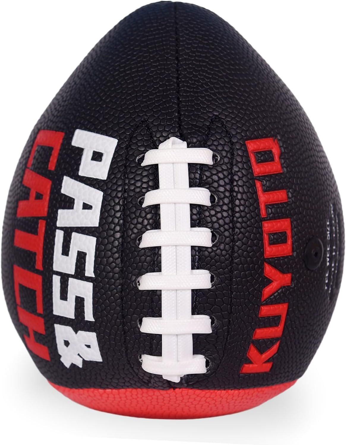 PassCatch Training Football, Peewee Size(Ages 3-9) Kids/Youth (Ages 7-13) Official Size(Ages 13+), Fatherless Bounce Back Leather Football Improving Enhance Solo Passing Catching Skills(Deflated)
