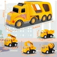 thumbnail image 4 of Kids Toys Car for Boys: Boy Toy Trucks for 3 4 5 6 Year Old Boys Girls | Toddler Toys 5 in 1 Carrier Vehicle Construction Toys for Kids Age 3-5 4-5 4-7, 4 of 8